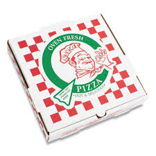 Pizzabox 12"  Bundel 50stuks.  Standard print (possible with full color custom logo.) 