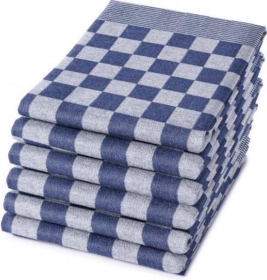 Badstof keukendoek, 100% Egyptisch katoen, blauwe blok 115 gr/st 52 x55 cm blok