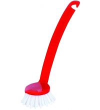 Afwasborstel recht Nylon ronde kop assorti kleuren