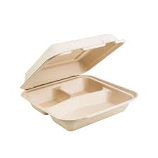 BAGASSE 7X7 CLAMSHELL GREEN 150 STUKS