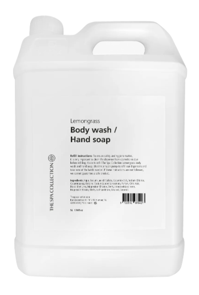 The Spa Collection Lemongrass body wash/hand soap - 5 liter jerrycan - 1bx/2pcs