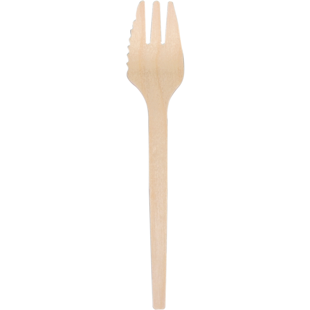 Biodore Fork, snack fork, wood, 135mm, natural 5x200st 