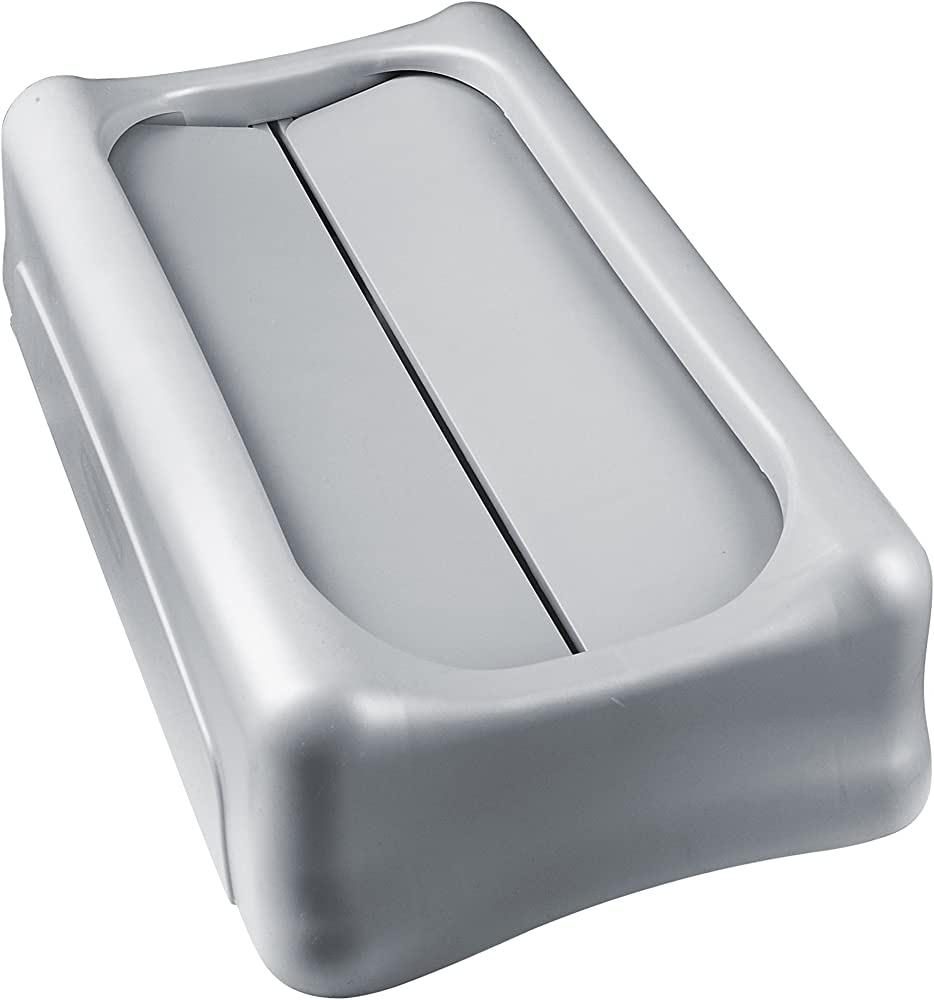 RUBBERMAID Commercial Swing Lid for Slim Jim Waste Container, Gray