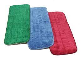 Microfiber Flat Wet Mop pad with Velcro backing - 18" 1Box= 10x12pcs 
