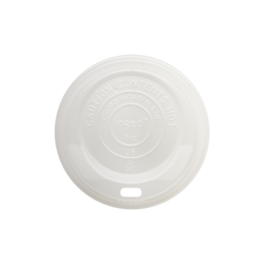 LID PAPER HOT CUPS 8oz white (Pack of 100)