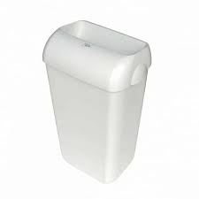 Afvalbak wit met open inworpklep #431400 23 ltr