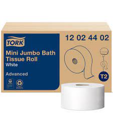 Tork Advanced Mini Jumbo Bath Tissue Roll, 2-Ply each (cs=12 roll)