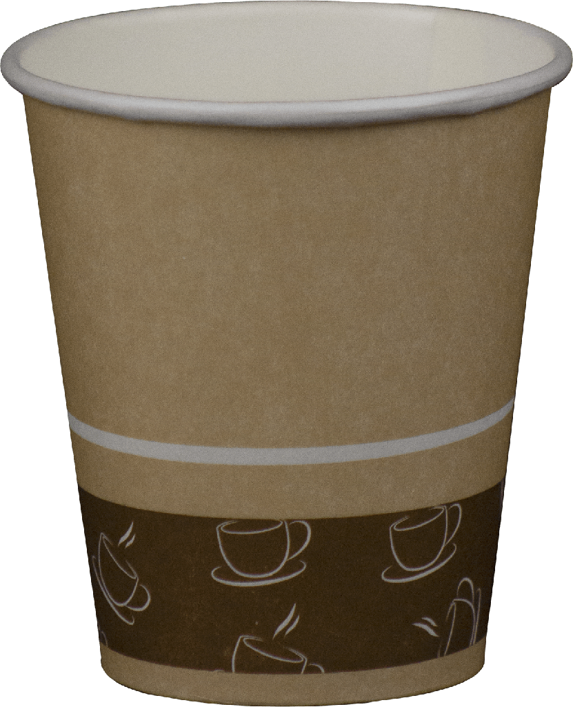 BIONATURE PRINTED HOT CUPS 6oz sleeve 50 cups (cs=20x50)