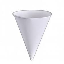 Paper Cone Cup 4/4,5 oz Sleeve of 200 Cups (cs=25sleevesx200=5000ea)