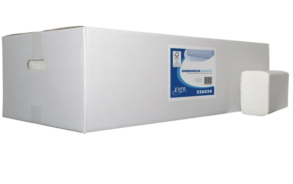 Z-Fold 205 vouw handdoekjes 2 laags cellulose 22x24 cm (3200)