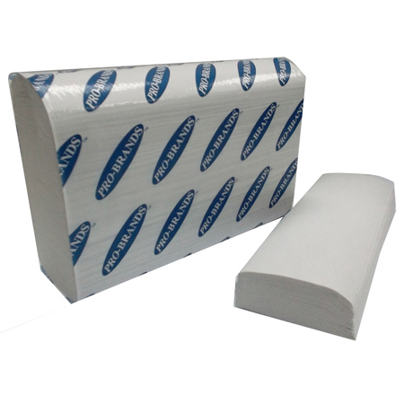 [192068] Pro-Brands Multifold Towels White 16x250