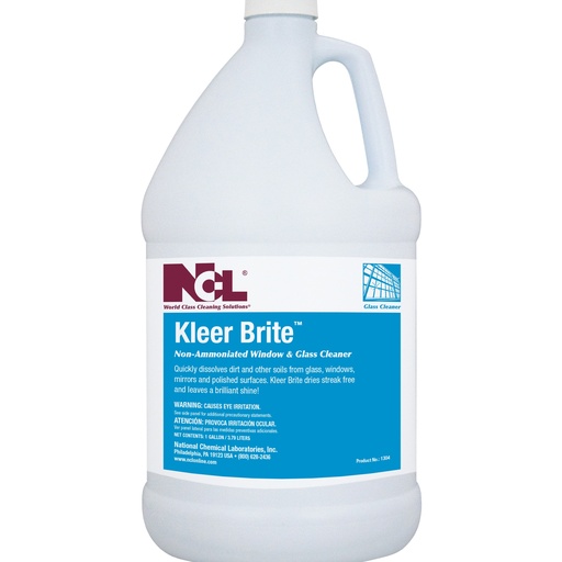 [1304-29] NCL KLEER BRITE™ Non-Ammoniated Window & Glass Cleaner 1 Gallon