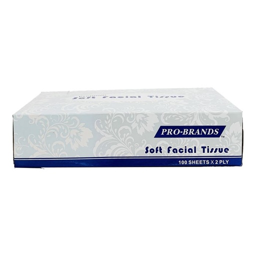 [PR-826-100] Facial Tissue Pro brands 2 Ply flat pack