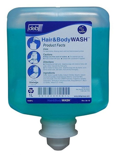 [HAB1L] Deb® Hair & Body Wash Shower Rainforest Fresh