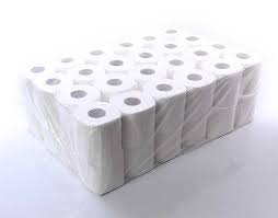 [La Cabana/S00948INST BT-3950D48] TOILET PAPER - White Wrap Institutional 2-ply 500 sheets BUNDLE 48 ROLL