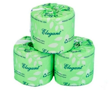 [S00996GREEN / BLUE PR96400] TOILET PAPER - ELEGANT Institutional 2-ply 400 sheets BOX 96 ROLL