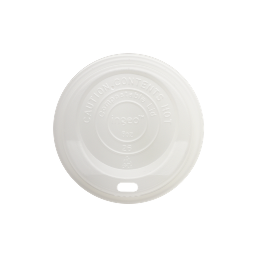 [VBCLLH8FW - PHCL08] LID PAPER HOT CUPS 8oz white (Pack of 100)