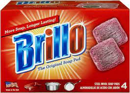 [Brillo 12/4 - 57304] BRILLO small Soap pads (4pcs)