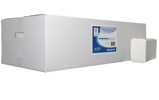 [M-500200] Z-Fold 205 vouw handdoekjes 2 laags cellulose 22x24 cm (3200)